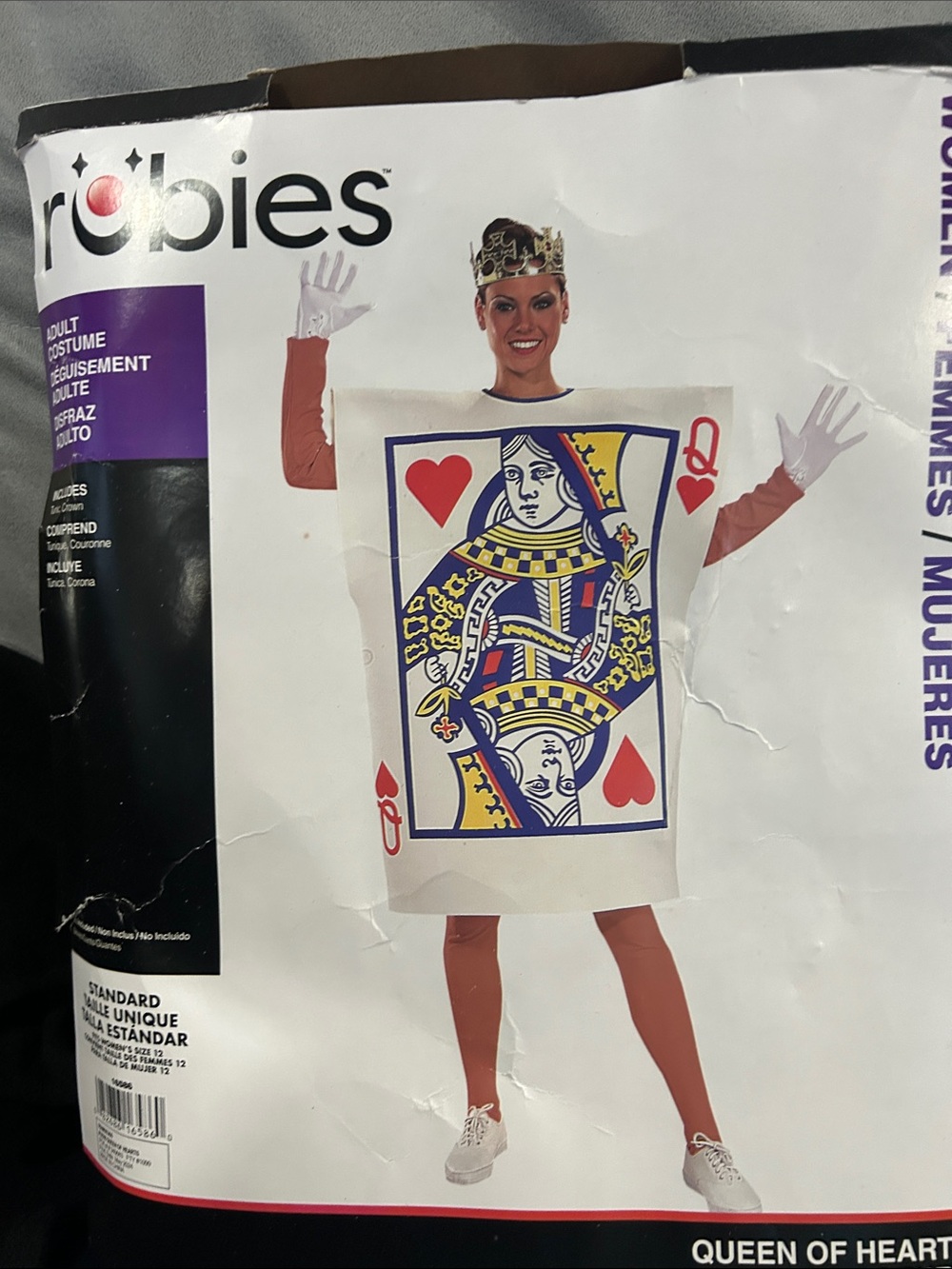 Rubies Queen of Hearts Playing Card Costume -standard size. Used one time.